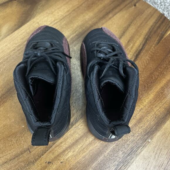 Air Jordan 12 Retro A Ma Maniere (TD) Size 9C FB2687-001 Black Burgundy - Picture 5 of 8